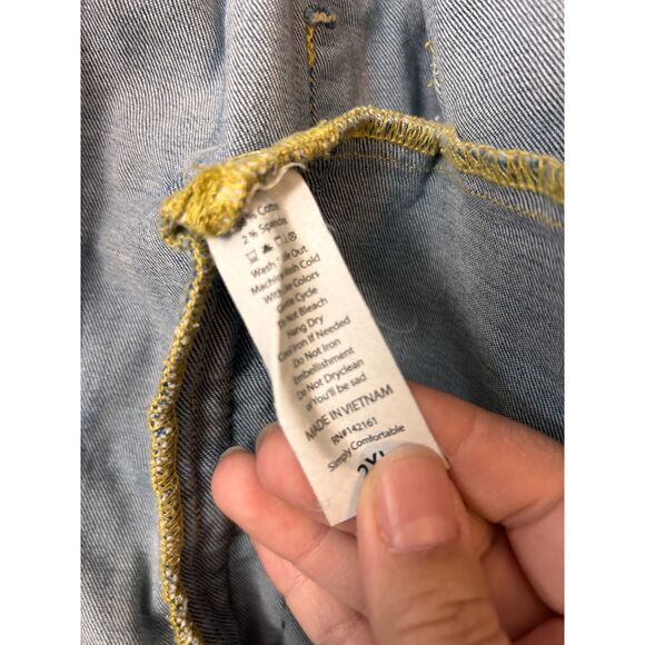 Lularoe Kenny Stars and Palm Trees Jean Jacket 2XL - Picture 4 of 6